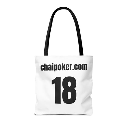 Chai Poker and Travel Tote Bag, Funny Shopping Bag, Custom Tote, Cool Gift for Travelers, Eco-Friendly Reusable Bag