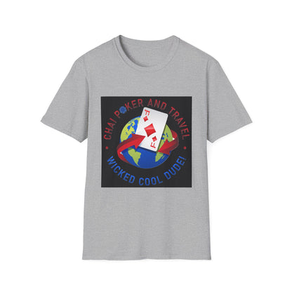 Wicked Cool Chai Poker T-Shirt, Travel Enthusiast Tee, Fun Graphic Shirt, Perfect Gift for Poker Lovers, Unisex Softstyle Tee