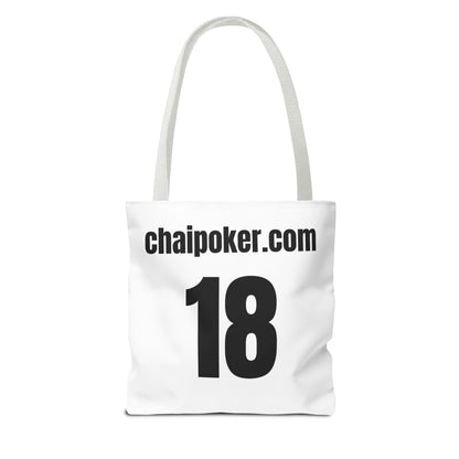 Chai Poker and Travel Tote Bag, Funny Shopping Bag, Custom Tote, Cool Gift for Travelers, Eco-Friendly Reusable Bag