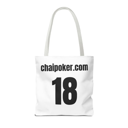 Chai Poker and Travel Tote Bag, Funny Shopping Bag, Custom Tote, Cool Gift for Travelers, Eco-Friendly Reusable Bag