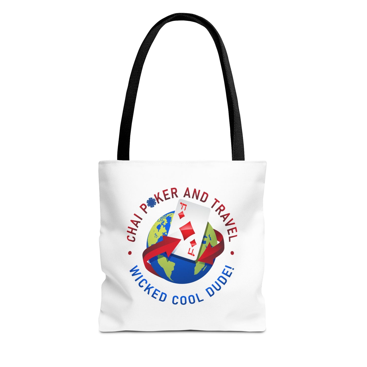 Chai Poker and Travel Tote Bag, Funny Shopping Bag, Custom Tote, Cool Gift for Travelers, Eco-Friendly Reusable Bag