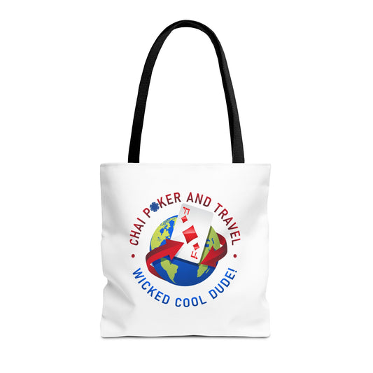 Chai Poker and Travel Tote Bag, Funny Shopping Bag, Custom Tote, Cool Gift for Travelers, Eco-Friendly Reusable Bag