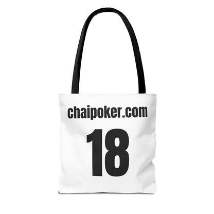 Chai Poker and Travel Tote Bag, Funny Shopping Bag, Custom Tote, Cool Gift for Travelers, Eco-Friendly Reusable Bag